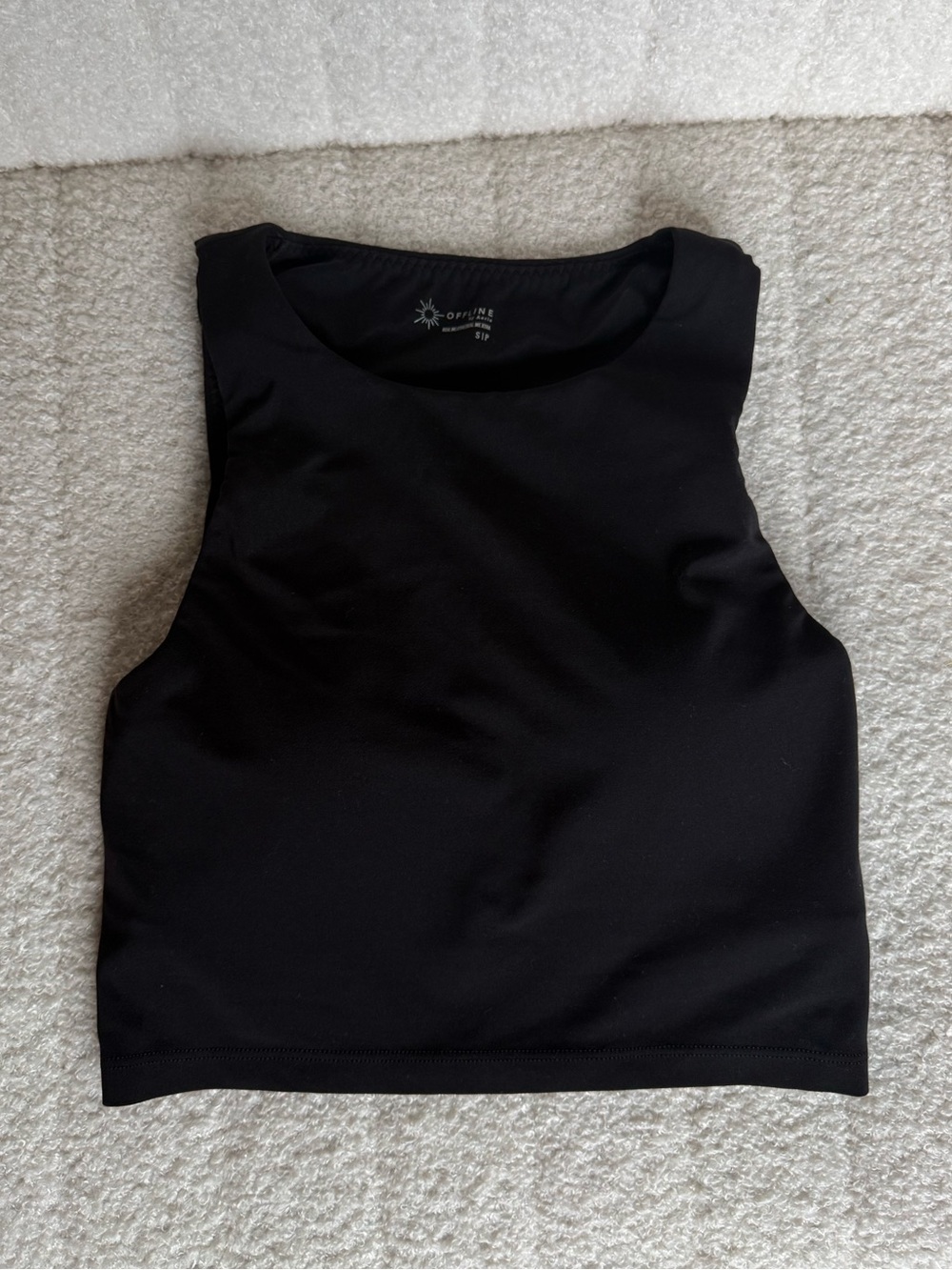 OFFLINE By Aerie Real Me XTRA
High Neck Longline Sports Bra | Black - Picture 5 of 7